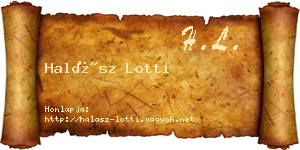 Halász Lotti névjegykártya